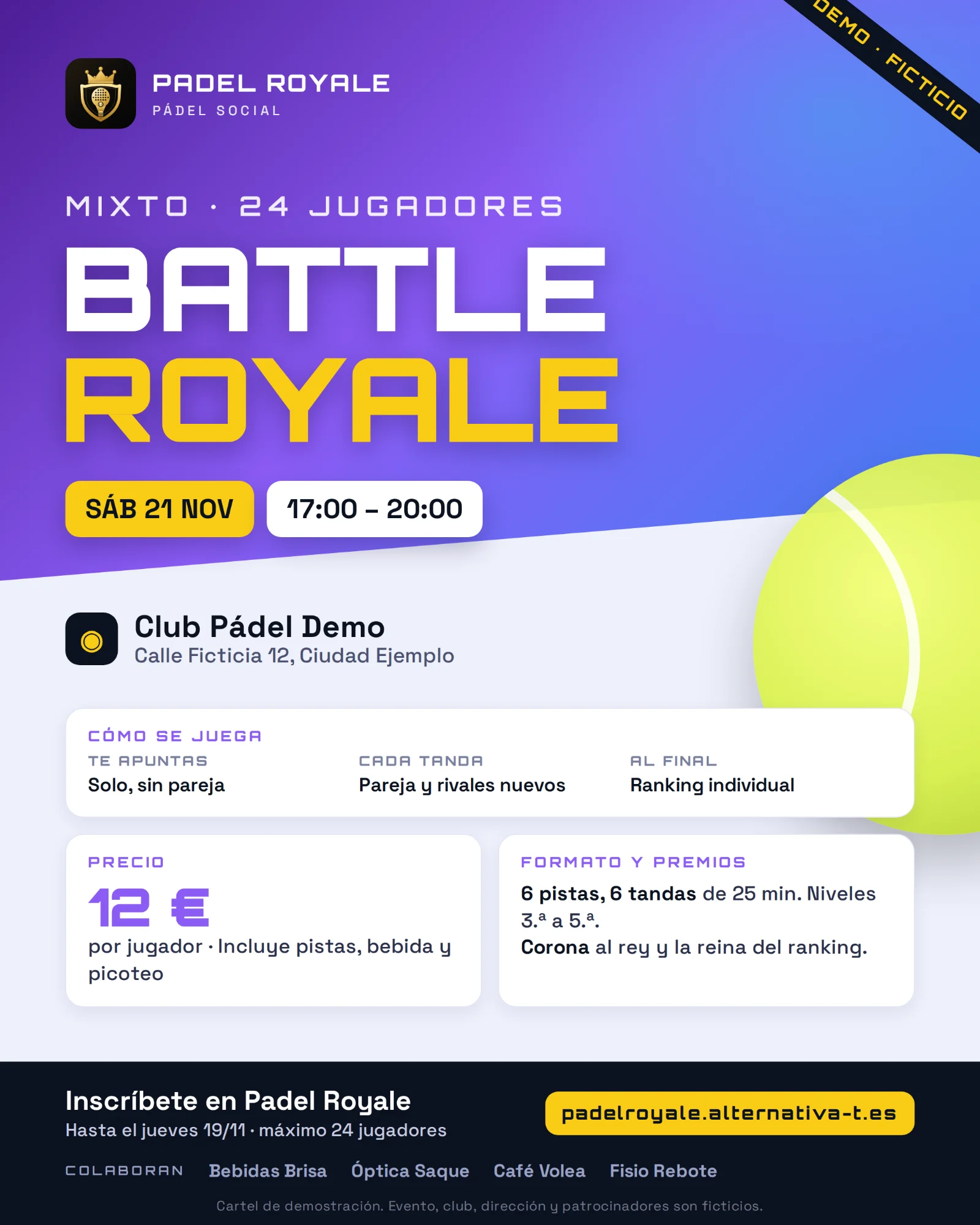 Cartel de BATTLE ROYALE DE MUESTRA!